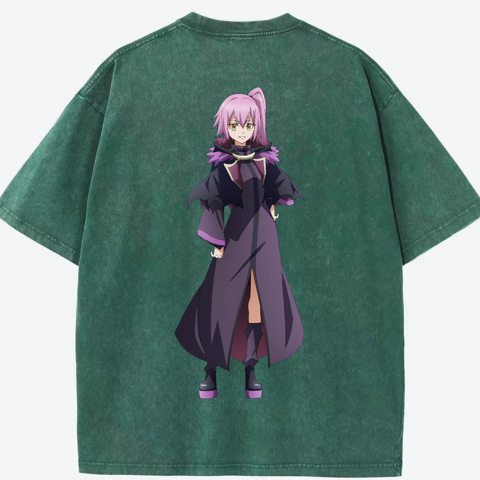 （画像用） 転スラ Regarding Reincarnated to Slime 綿100% ヴィンテージ風 半袖Tシャツ（背面プリント）